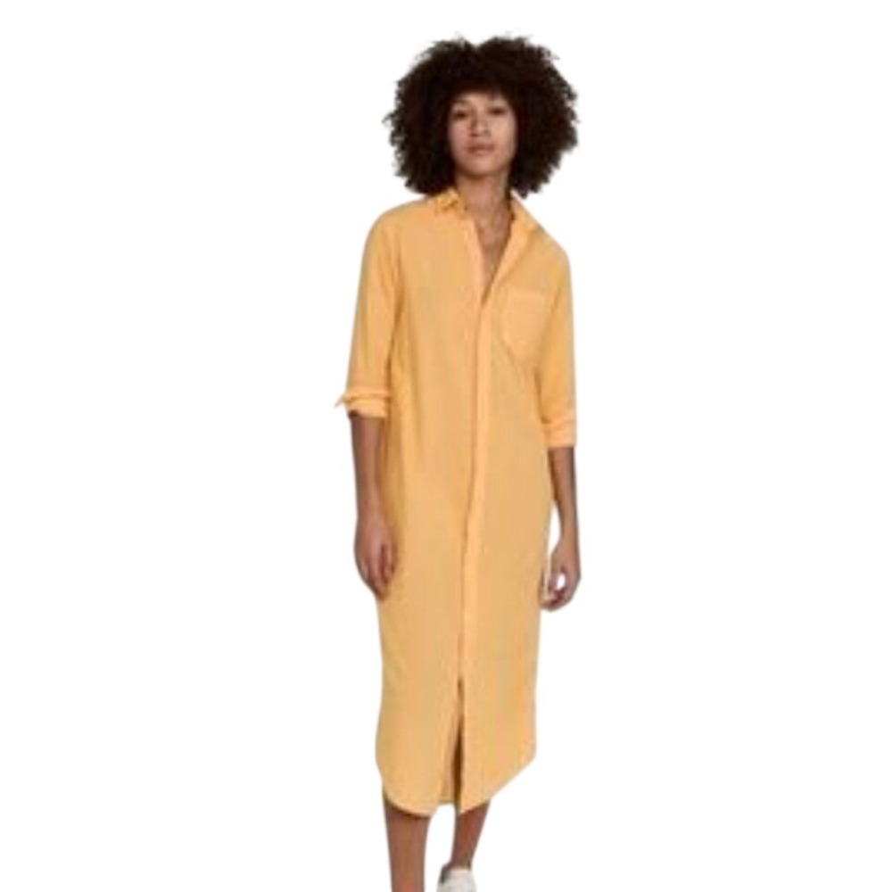 Frank & Eileen Rory Organic Cotton Maxi Shirt Dress Womens Large L